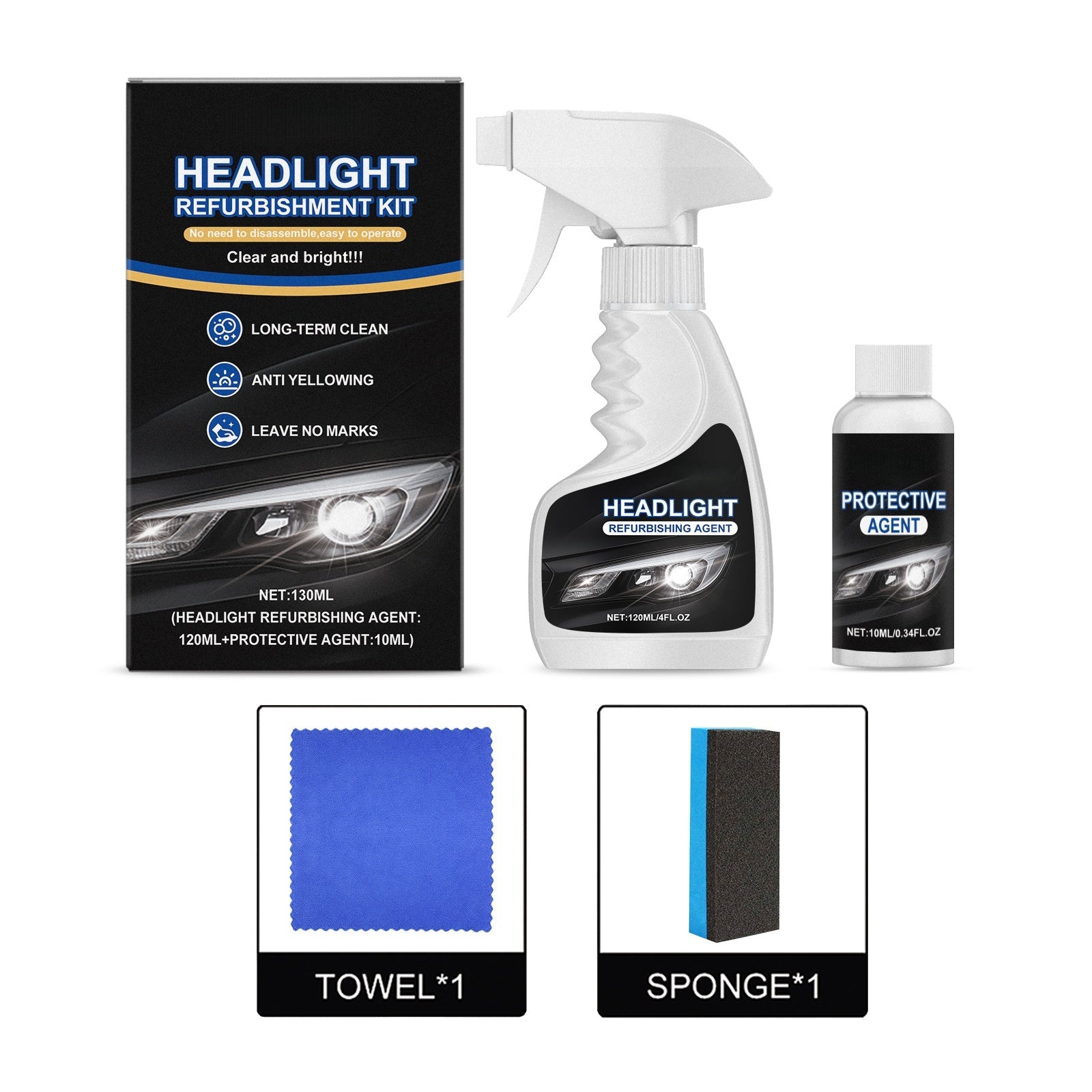 Car Headlight Restoration Polish Liquid
